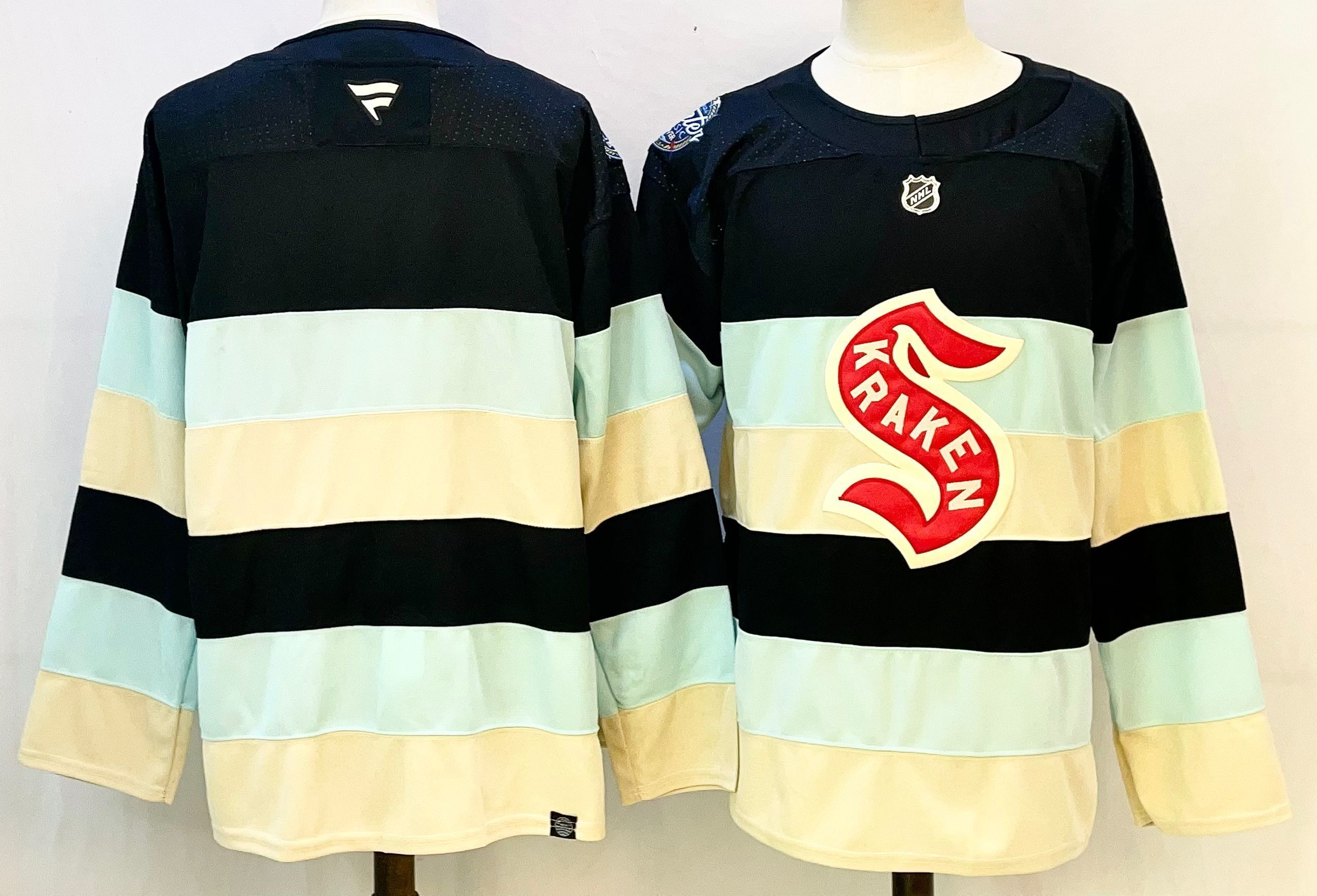 Men Seattle Kraken Blank Cream 2026 Adidias NHL Jersey style 001